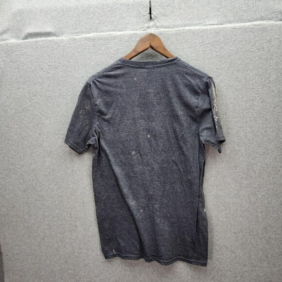 Vintage-Look Gildan Softstyle Halloween Graphic Tee In Distressed Charcoal Gray - Picture 4 of 4